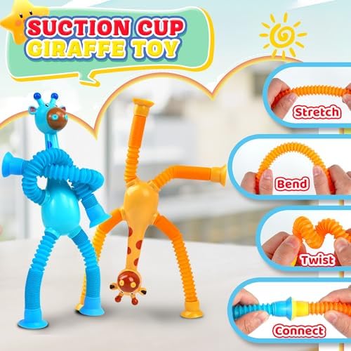 12PC Sensory Travel Toys Pack for Toddler 3 4 5 Year Old Quiet Airplane Travel Activities Essential with Icd Writing Tablet Suction Cup Color Sorting Toy for Kid ADHD Autistic Fidget Gift - Image 4