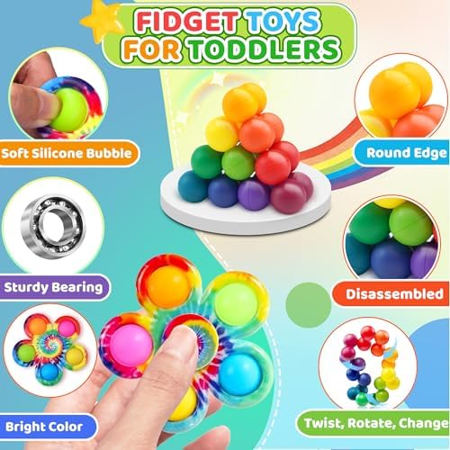 6Pack Sensory Autism Toys for Tollder Kids, Airplane Travel Road Trip Restaurant Toy for Age 3-5 5-7 Fidget Classroom Must Have Treasure Prize Autistic ADHD Easter Basket Stuffers Gifts - Image 4