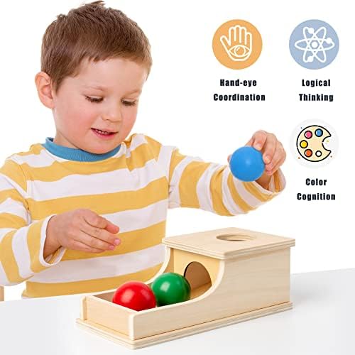 Montessori Toys for 1 Year Old, Ball Drop Toy, Object Permanence Box - Image 3