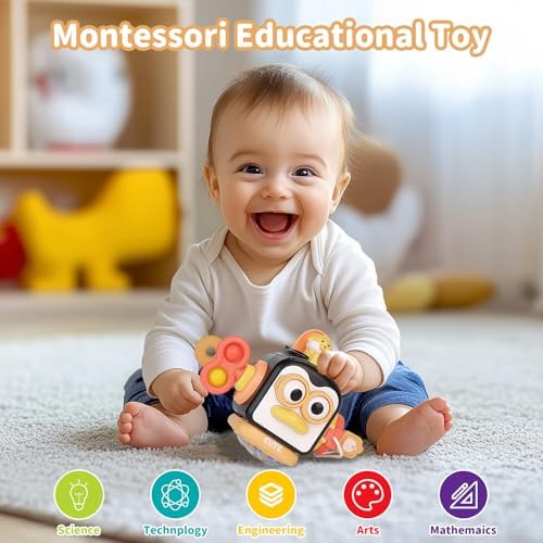 OSIMILY Montessori Travel Toy for Activity Cube Fine Motor Skills Educational Toys, Sensory Toys for Birthday Gifts - Image 2