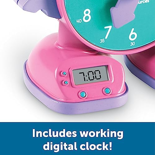 Learning Resources Tock The Learning Clock Pink - Digital Clock for Classroom, Telling Time, Kids Timer, Homeschool Essentials, Montessori, Toddler School Supplies, Gifts for Boys and Girls - Image 3