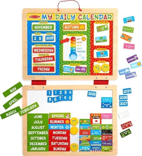 Melissa & Doug My First Daily Magnetic Calendar, Classroom Calendar for Kids Activities with Weather & Seasons, Preschool Toys for Girls & Boys Ages 4+ by Unknown