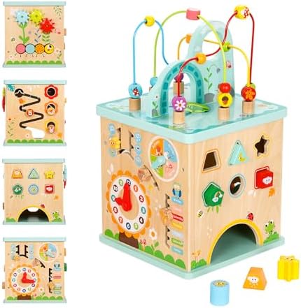 OOOK 5 in 1 Activity Center, Baby Activity Table with 5 Sides Play Features by OOOK