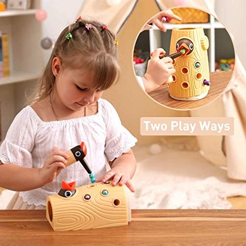 TOP BRIGHT Montessori Toys for 2 Year Old Gift, Magnetic Bird Feeding Game - Image 4