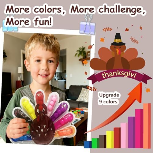 Color Sorting Toys, Squeeze Sensory Fidget Toys for Toddlers, Fine Motor Skills Sensory Toy, Montessori Learning Toys for Preschool Learning, Sensory Activity Toy for Kids 3+ & Adults - Image 2