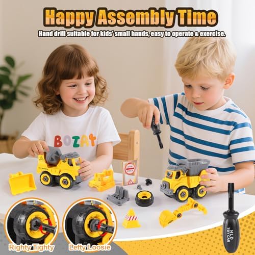 LUDILO 4PCS Take Apart Construction Toys for 3 Year Old Boy Birthday Gift - Image 3