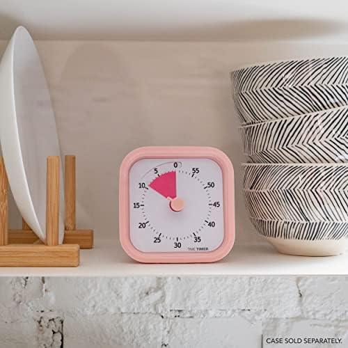 TIME TIMER Home MOD – 60-Minute Visual Timer Home Edition, Silent Operation Study Tool for Kids Desk, Homeschool Supplies, Office & Meetings (Peony Pink) - Image 2