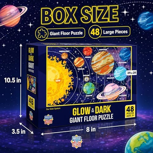 Glow in The Dark - Our Solar System 48 Piece Floor Puzzle - Image 2