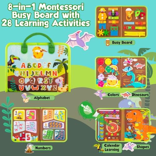 Busy Board Montessori Toys for 2 Year Old Boy Girl Birthday Gift Busy Book - Image 2