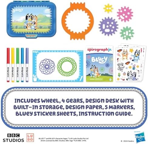 Spirograph Jr Bluey Toys Toddler Arts and Crafts for Kids Drawing Kit - Image 2