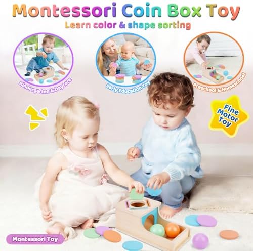 FCSONU Toddler Montessori Object Permanence Box Toys for 1-3 Year Old Baby - Image 6