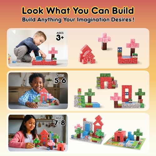Magnetic Blocks, Magnetic Building Blocks for Kids, Building Blocks for Girls and Boys, Building Toys, Toddler Toys, Building Game Sensory Kids Ages 4 5 6 7 8 9, 100 Pcs - Image 3