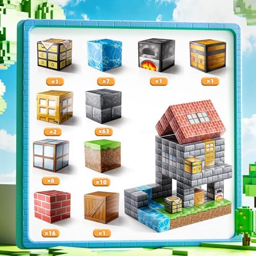 Magnetic Blocks Toys for Kids, 110PCS Magnetic Building Blocks, STEM Montessori Sensory Stacking Toy for Boys Girls Age 3 4 5 6 7 8 9 10, Christmas Birthday Gifts for Boys and Girls Age 3+ - Image 2