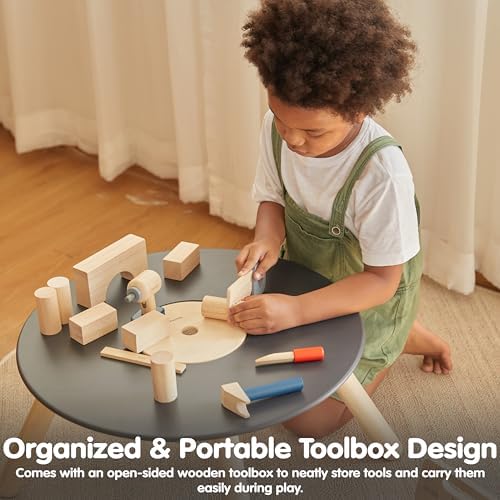 PlanToys® Wooden Handy Carpenter Set Montessori Practical Life Kids Play - Image 6
