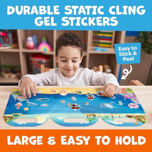 Reusable Sticker Books for Toddlers 1-3, Stickers for Toddlers 2-4 Years - Stickers for Kids Airplane Toys for Toddler 1-3, Toddler Travel Toys - Reusable Sticker Book Birthday Gifts for Boys Girls - Image 3