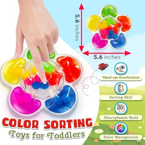 Color Sorting Sensory Toy for Kids, Toddler Travel Toys Roadtrip Essenstial - Image 2