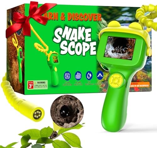 Kids Borescope Camera with Light - HD Snake Endoscope Toy for Nature Exploration, STEM Educational Outdoor Toys, Easter Basket Stuffers Spring Gifts for 5 6 7 8 Year Old Boys & Girls by Toylfort