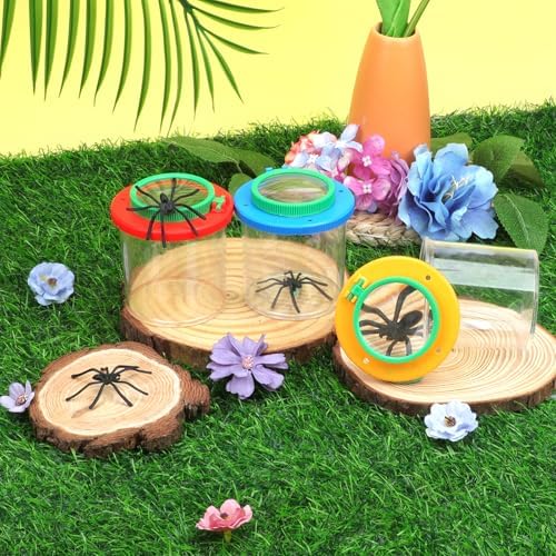Coopay 3 Pcs Insect Bug Viewer for Kids - Bug Jars, Critter Insect Cage, Bug Container, Bug Catcher, Magnifying Insect Box for Children, Kids Science Nature Exploration Collecting Kit - Image 5