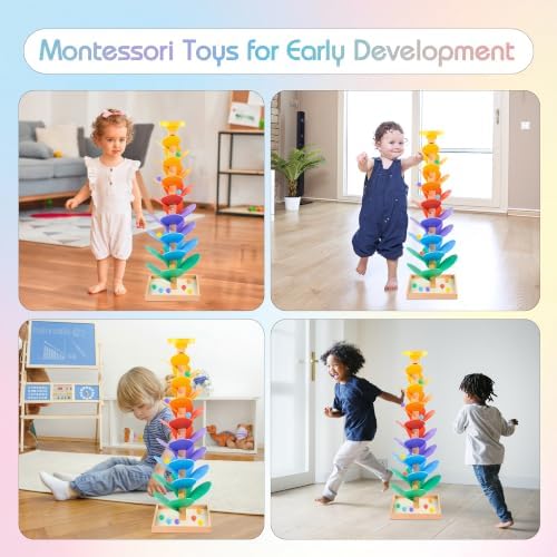 Wooden Marble Run Music Tree Montessori Toy for Ages 3+ Ball Drop Toy - Image 6