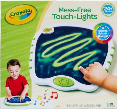 Crayola Toddler Touch Lights, Musical Sensory Toys for Toddlers, Learning Gifts, Light Up Drawing Pad, Mess Free Painting, Travel Activity, 2+ - Image 2