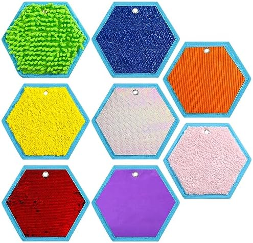 Boao 8 Set Mini Sensory Mats for Autism Kids Sensory Floor Tiles, Hexagon by Boao