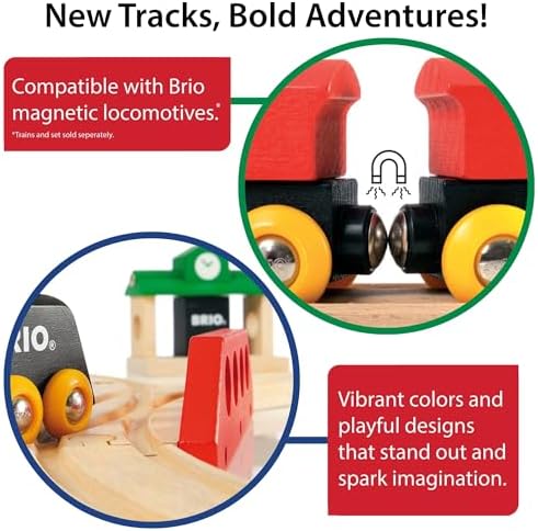 BRIO World Expansion Pack Intermediate - Works with All BRIO Train Sets - FSC-certified 16-Piece Wooden Train Tracks with Switches - Grow Existing Systems and Create Railway Empires - Kids Ages 3 & Up - Image 3