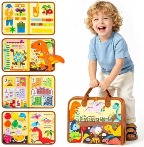 Busy Board Montessori Toys for 2 Year Old Boy Girl Birthday Gift Busy Book by Winblo