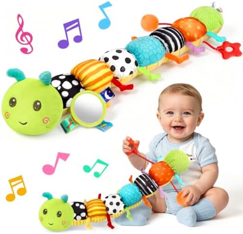 Baby Sensory Toys for 0-12 Months, Musical Caterpillar Tummy Time Toys by Unknown