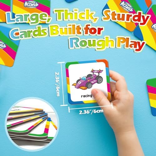 Aizweb Match Game,Memory Game, Vehicle 48 Pcs Toddler Card Games for Kids Ages 3 4 5 6,Flash Cards for Preschool Kindergarten Learning Activities,Educational Toys Homechool Supplies - Image 4