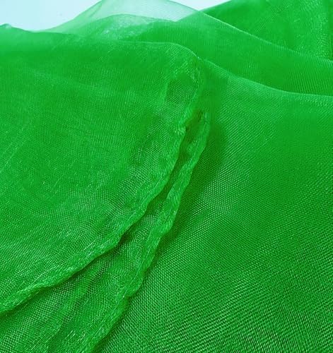 Lolakee Dance Scarves 12 Pcs Juggling Scarves for Kids Play Silk Scarve for Babies Toddlers Children Movement Learning Education Musical Accessories Colorful Scarfs Magic Tricks Performance (Green) - Image 3