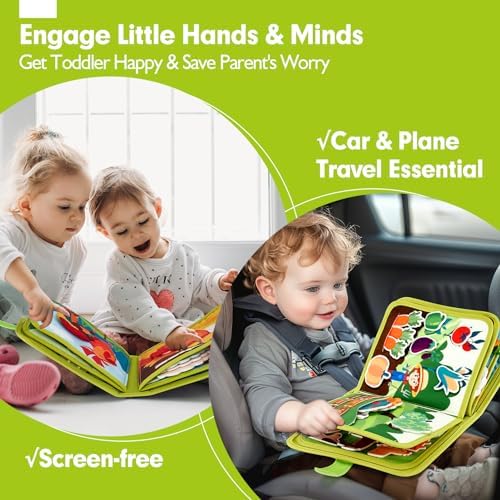 hahaland Busy Book for Toddlers 1-3 Baby Tissue Box Toy 6-12 Months, Montessori Toys for Boy Gifts Girl Toys - Image 5