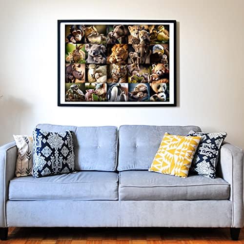 Think2Master Animal Families 250 Pieces Jigsaw Puzzle Featuring heartwarming Mammals & Birds. Puzzle for Adults & Seniors, Large Pieces, Great Gift Size: 14.2” X 19.3” - Image 3