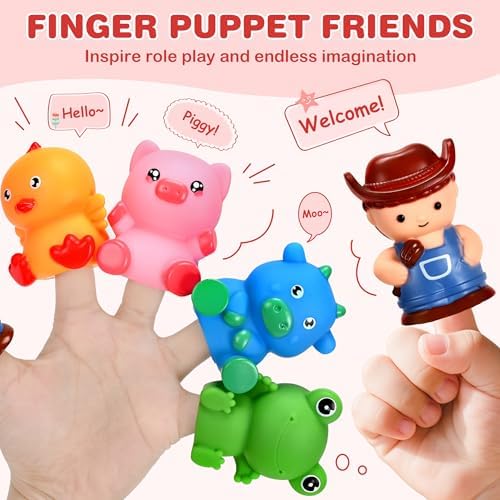 Montessori Learning Toy Toddler Animal Train Counting Barns Puppets - Image 6