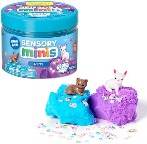 Creativity for Kids Sensory Minis Pets Kit | Cloud Clay Sensory Toy for Kids | Mess-Free, Screen Free Summer Supplies | Travel Activity for Kids (Ages 3+) by CreativityforKids