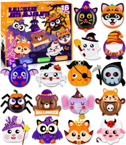16 Pack Arts and Crafts for Kids Toddler DIY Animal Paper Plate Art Gifts by MDCGFOD