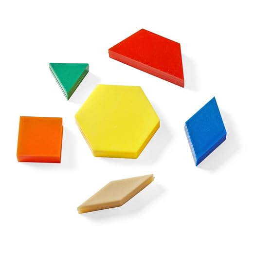hand2mind Plastic Pattern Blocks for Kids, Shapes for Kindergarten, Montessori Toys, Geometric Shapes, Symmetry, Shape Recognition, Pattern Blocks for Classroom (Set of 250) - Image 6