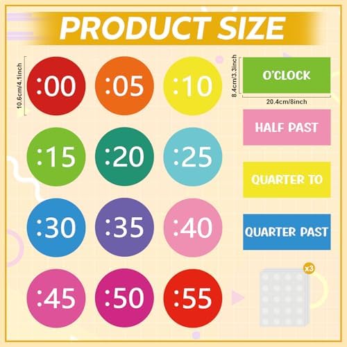 Clock Numbers Bulletin Board Kits Telling Time Teaching Clock for Kids - Image 2