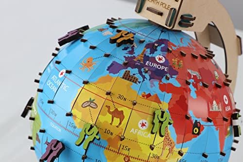 Smartivity Globe Explorer Wooden Model Engineering STEM Learning Toy for Kids Ages 8 and Up - Image 3