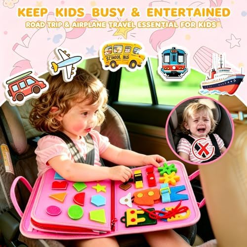 Busy Board Montessori Toys for Children,Felt Sensory Activity Board Sorting Toy for Kids - Image 4