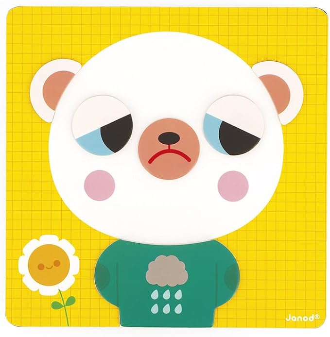 Janod - Emotions Bear Magnetic Game - Sustainable Materials - Image 5