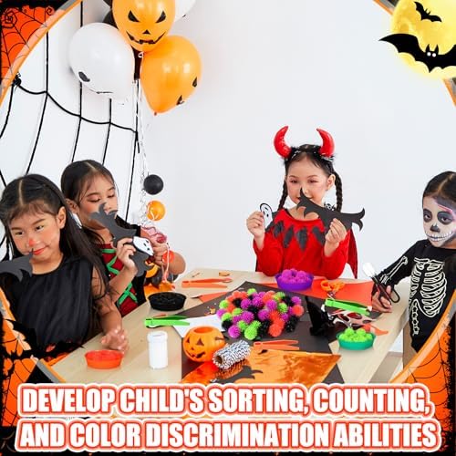 Leitee 71 Pcs Sensory Bin Filler,Black,Halloween - Image 5