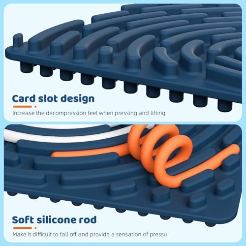 Sensory Activity Board: Ednzion Double-Sided Silicone Fidget Toy for Kids & Adults | Silent, No Mess, Calming for Anxiety, ADHD & Autism | Portable with Travel Bag & 20 Strings | Ages 3+ - Image 2