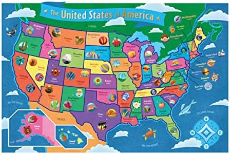 Peaceable Kingdom Jumbo USA Floor Puzzle 54 Pieces - Image 6