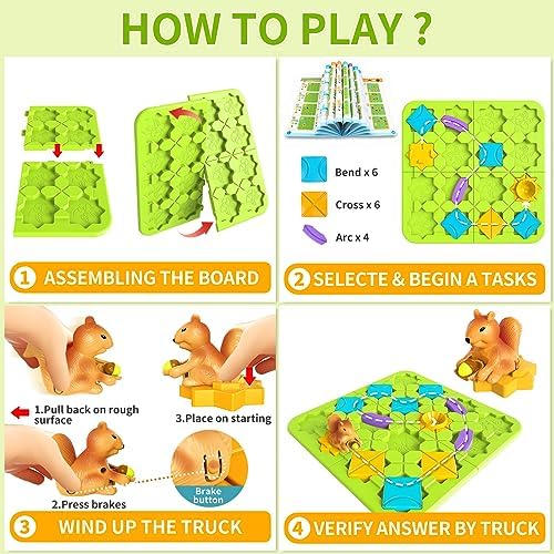 burgkidz Road Builder STEM Toys: 118 Challenges Board Games & Maze Puzzles - Image 3