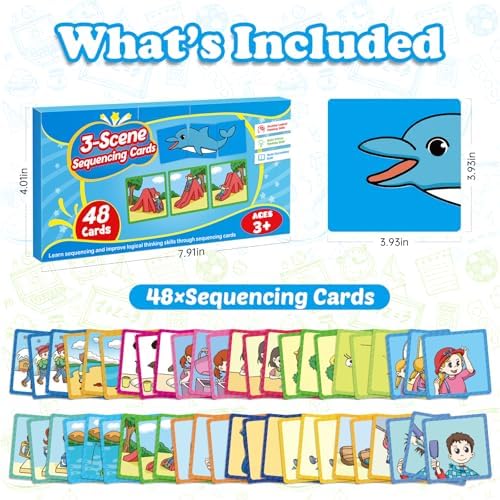 Sequencing Cards,Sequence Board Game for Kids,Speech Therapy Materials Toys for Autism,Story Storytelling,Social Skills,Sentence Building,Preschool Learning Activities,Classroom & Homeschool - Image 7
