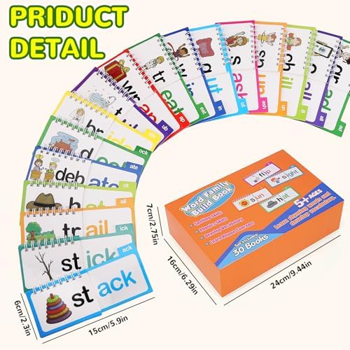 Phonics Word Family Flip Books, 30 Word Families for Kids Learning to Read - Image 5