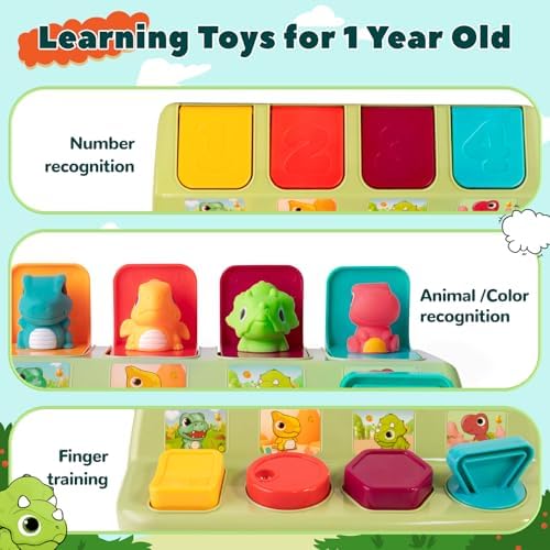Cause & Effect Pop Up Dinosaur Sensory Toy — Early Learning Toys for 12-18M - Image 5