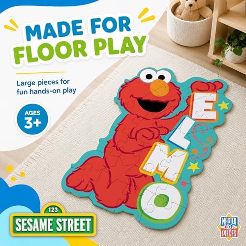 Masterpieces Sesame Street Shaped Floor Puzzle - Elmo, Jumbo 36 Piece - Ages 4+ - Image 2