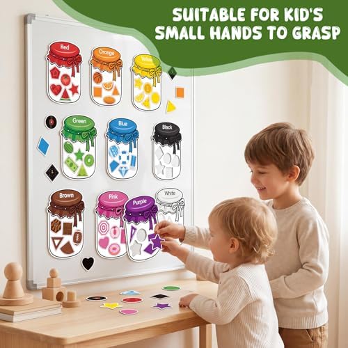 10Pcs Magnetic Color Sorting Cute Shape Fridge Magnets for Kids - Image 5