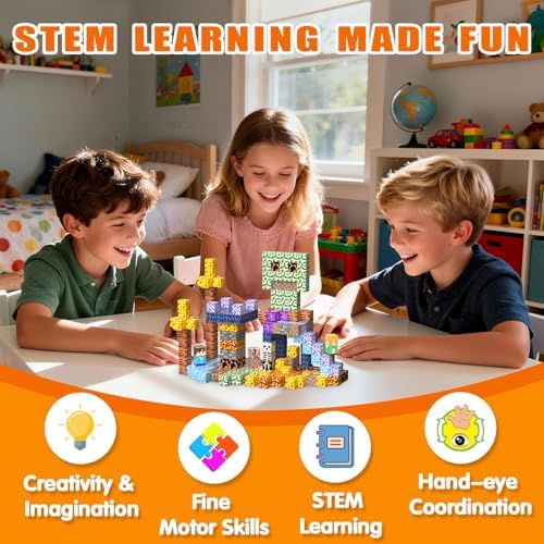 Magnetic Blocks, 100PCS Toys Building Cube Birthday Gifts for Kids - Image 6